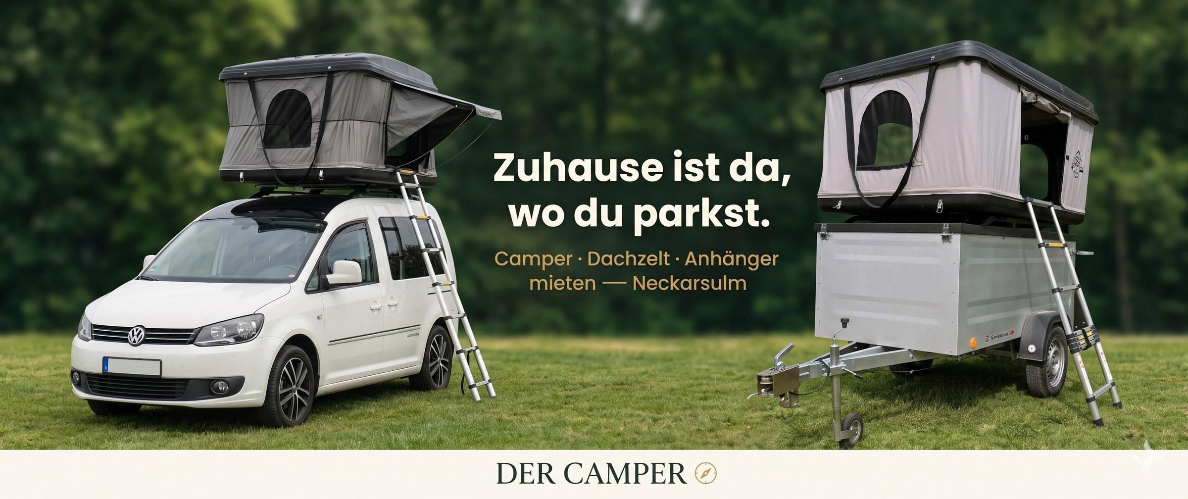 Dachzeltanhänger & Dachzelt mieten bei Der Camper